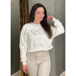 Colourful Rebel Paradise Cropped Sweater wit