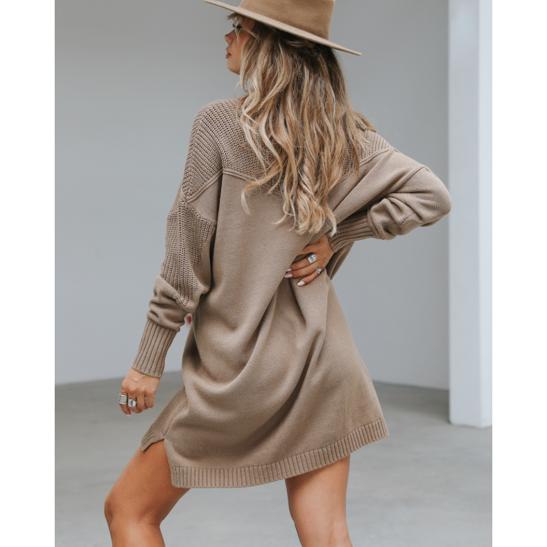 Moost Wanted Hazel Knitted Dress soft brown