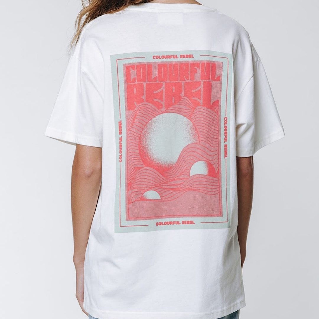 Colourful Rebel Waves Loosefit Tee off white