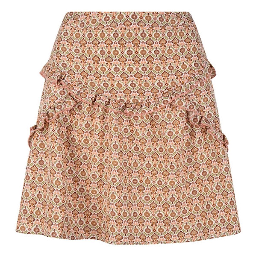 Lofty Manner Skirt Lin multi brown print